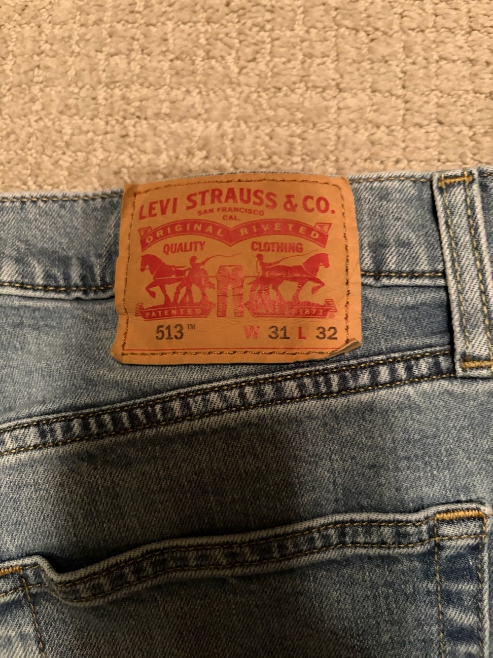 Levi's Light Wash Straight Jeans - Men's - Picture 4 of 5